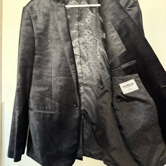 Express Black Velvet Jacket - Picture 3 of 3
